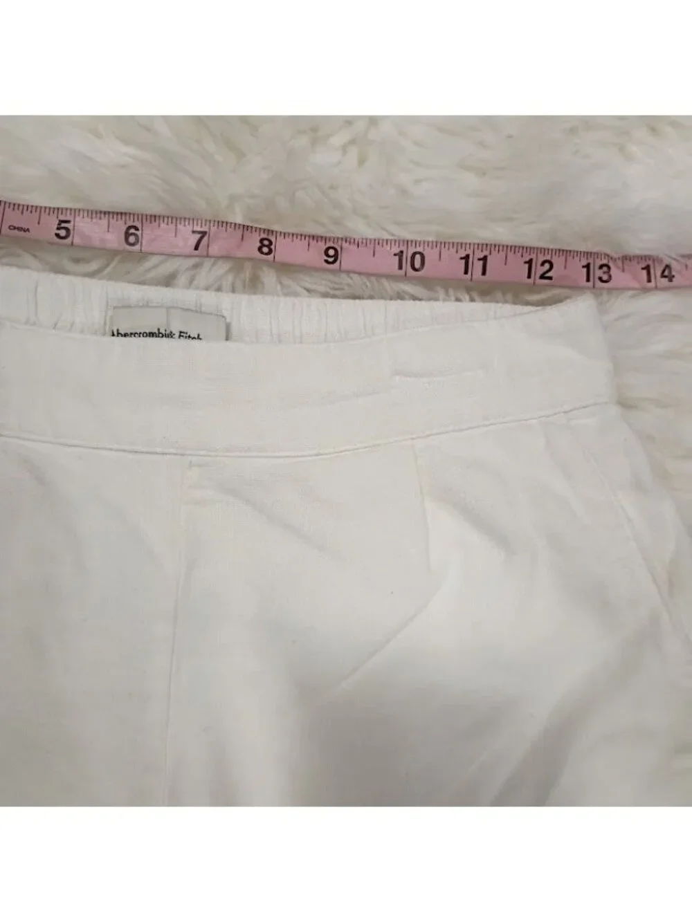 Abercrombie & Fitch White Linen Womens Casual Shorts Size Small - Picture 8 of 11
